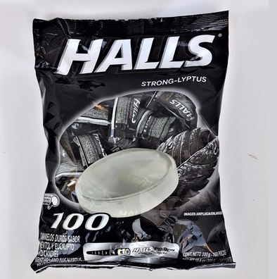 HALLS FDA NEGRO X100