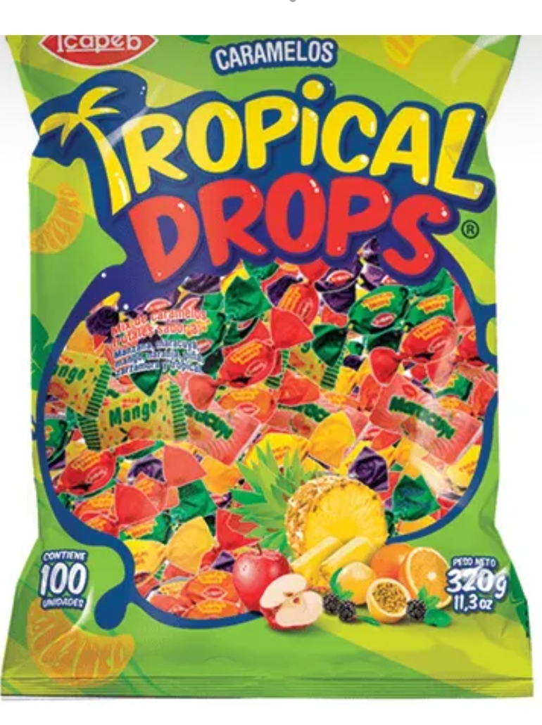 CARAMELO TROPICAL DROPS FDA 100UND