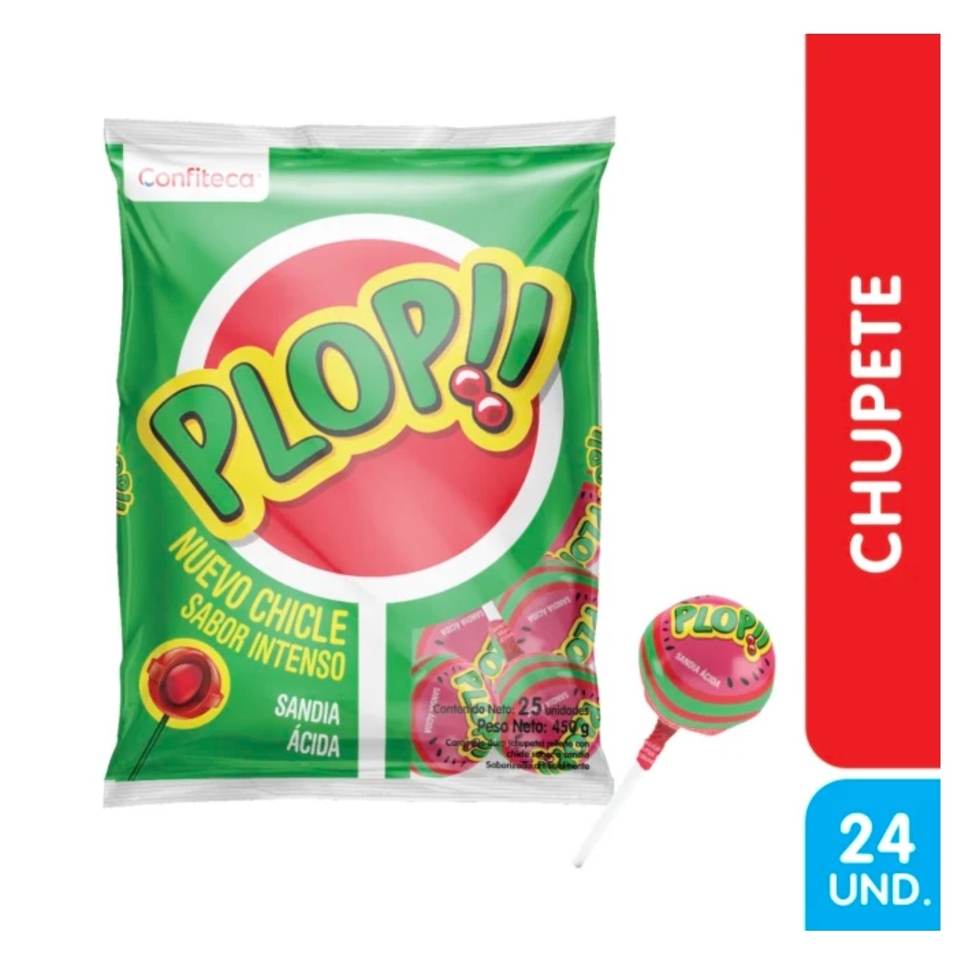 CHUPETES PLOP SANDÍA ÁCIDA 24UND