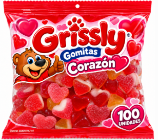 GOMITAS GRISSLY CORAZON X100U