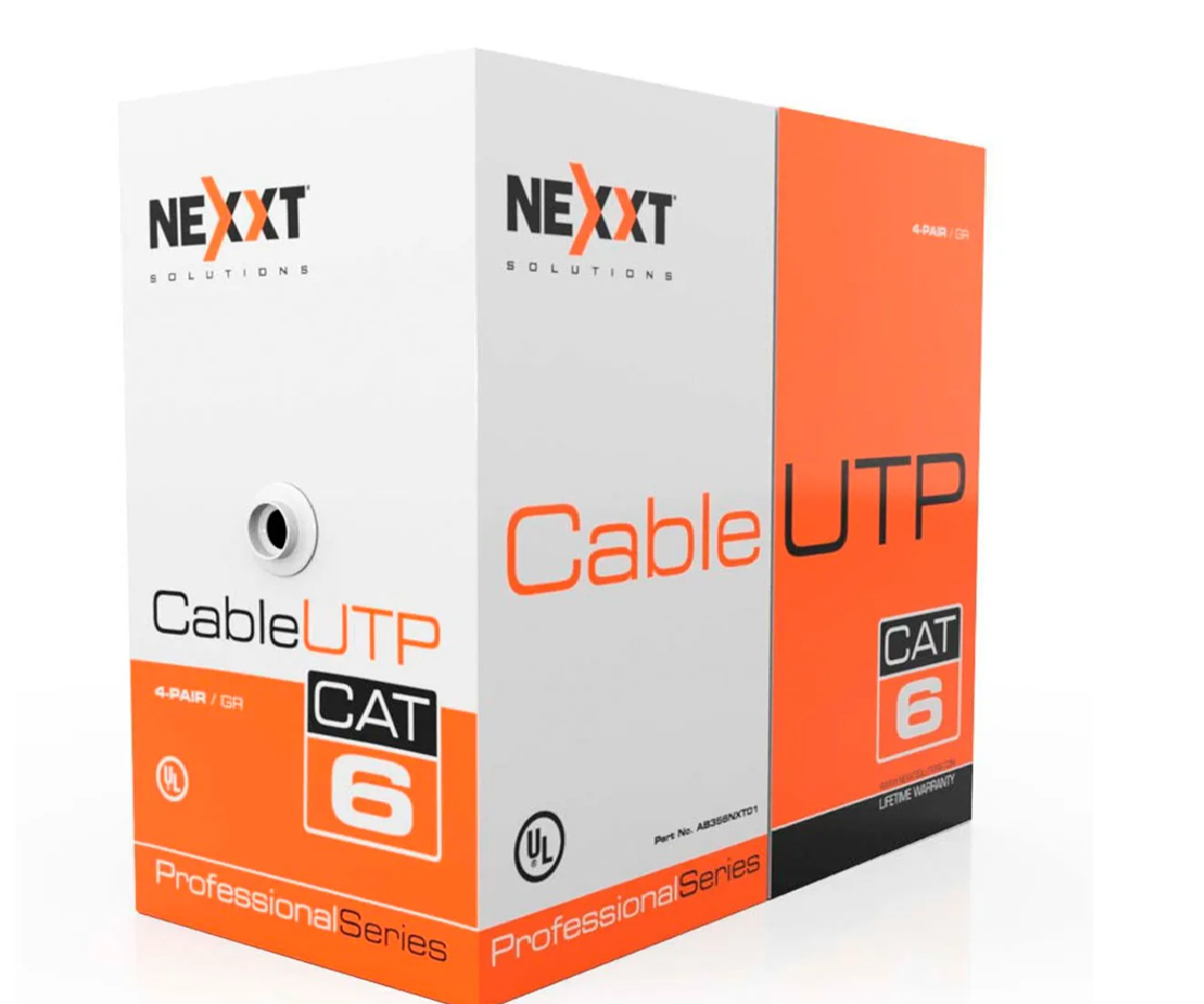 Cable enrollable Nexxt de 305 m, categoría 6E, color azul
