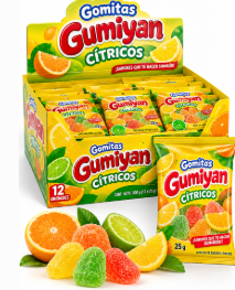 GOMITAS GUMIYAN CITRICOS 25G X12U