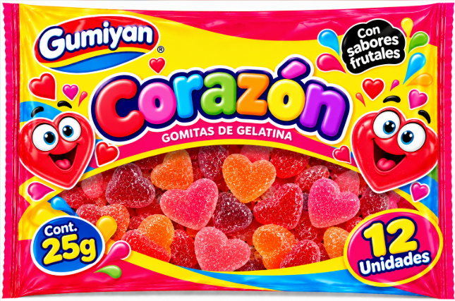 GOMITAS GUMIYAN CORAZON 25G X12U