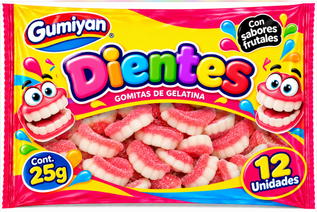 GOMITAS GUMIYAN DIENTES 25G X12U