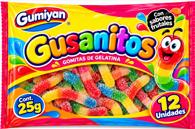 GOMITAS GUMIYAN GUSANITOS 25G X12U