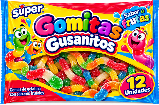 GOMITAS GUSANITOS X12U
