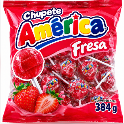 CHUPETE AMERICA FRESA 384G