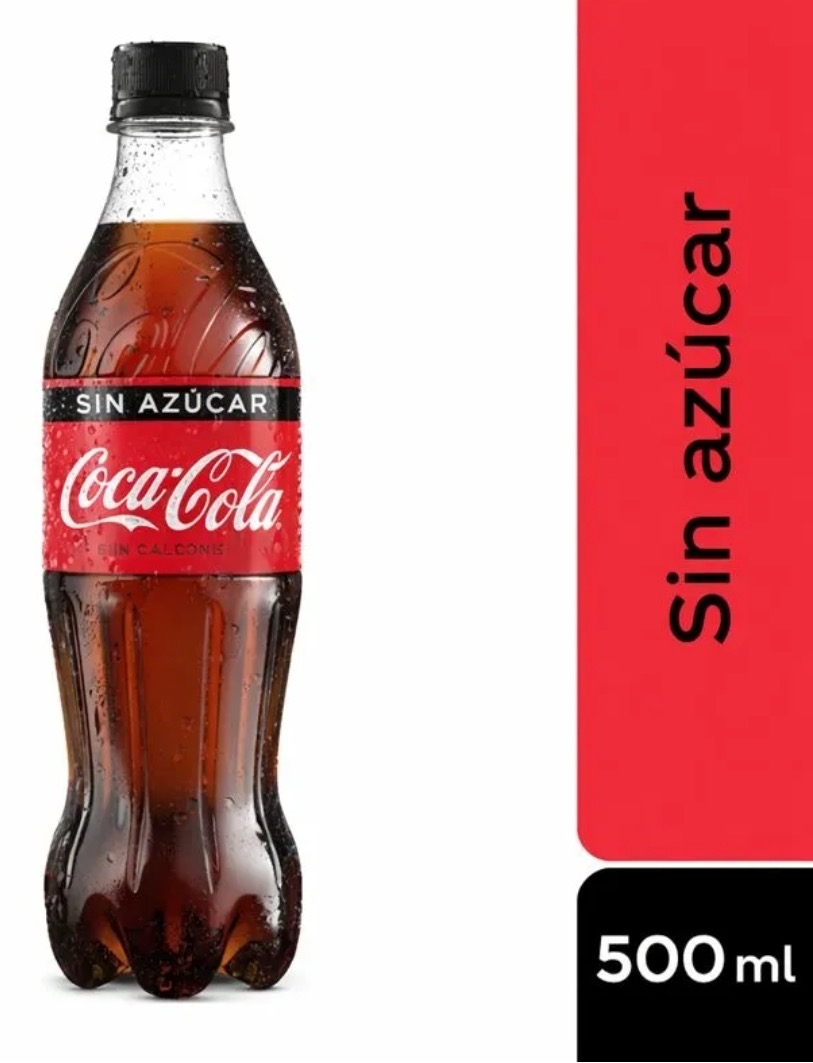 Bebida gaseosa Coca Cola Sin Azucar 500ml